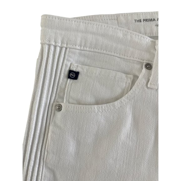 AG Adriano Goldschmied The Prima Ankle Pintucked White Jeans‎ Womens 29R $215 - Picture 10 of 14